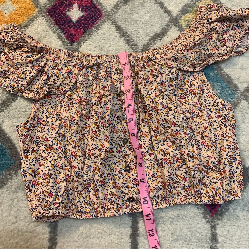 XHILARATION Floral Crop Top Mini Skirt 2pc Set Medium - Picture 13 of 16